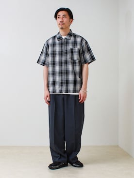 「GLOSTER（グロスター）のアイテム（トップス）」を使った、OKAさん（メンズ・175cm）の春コーディネート