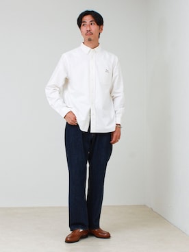 「GLOSTER（グロスター）のアイテム（トップス）」を使った、OKAさん（メンズ・175cm）の夏コーディネート