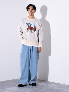 「GEVACO」｜OKAさん（メンズ・175cm）の秋コーディネート