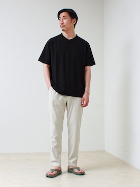 「GLOSTER（グロスター）のアイテム」を使った、OKAさん（メンズ・175cm）の春コーディネート