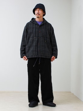 「GLOSTER（グロスター）のアイテム（トップス）」を使った、OKAさん（メンズ・175cm）の秋コーディネート