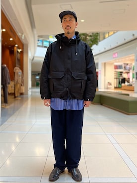 「GEVACO」｜「アイテム（ブルゾン）」を使った、OKAさん（メンズ・175cm）の冬コーディネート