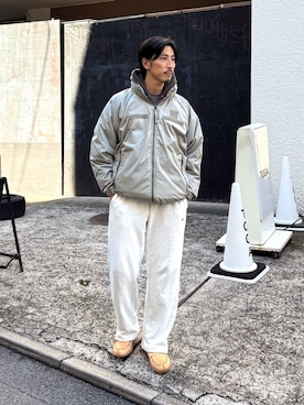 「アイテム（ダウンジャケット/コート）」を使った、OKAさん（メンズ・175cm）の秋コーディネート