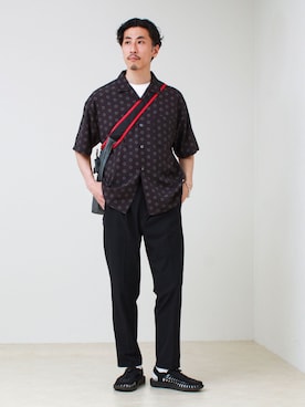 「GLOSTER（グロスター）のアイテム」を使った、OKAさん（メンズ・175cm）の春コーディネート