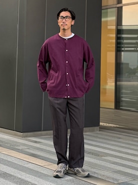 「アイテム（カーディガン/ボレロ）」を使った、OKAさん（メンズ・175cm）の夏コーディネート