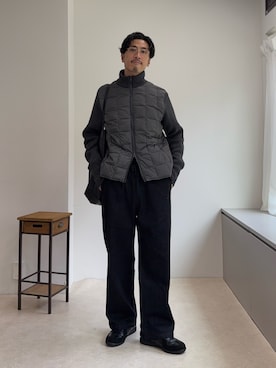 「アイテム（ダウンジャケット/コート）」を使った、OKAさん（メンズ・175cm）の夏コーディネート