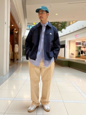 「GEVACO」｜「アイテム（ブルゾン）」を使った、OKAさん（メンズ・175cm）の冬コーディネート