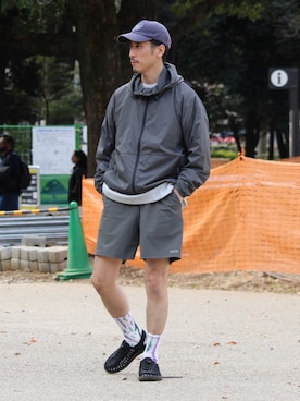 「GLOSTER（グロスター）のアイテム」を使った、OKAさん（メンズ・175cm）の春コーディネート