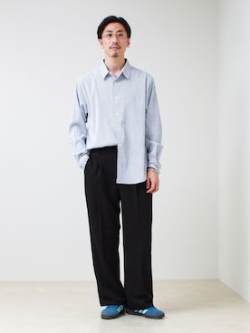 「GLOSTER（グロスター）のアイテム（パンツ）」を使った、OKAさん（メンズ・175cm）の春コーディネート