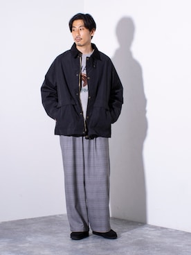 「GLOSTER（グロスター）のアイテム（ブルゾン）」を使った、OKAさん（メンズ・175cm）の秋コーディネート