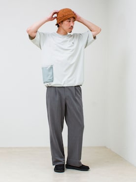「GLOSTER（グロスター）のアイテム（トップス）」を使った、OKAさん（メンズ・175cm）の夏コーディネート