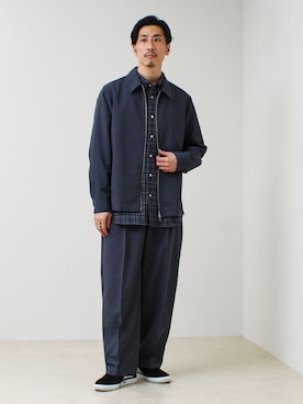 「GLOSTER（グロスター）のアイテム（トップス）」を使った、OKAさん（メンズ・175cm）の春コーディネート