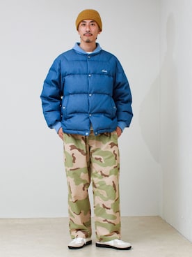 「NANGA（ナンガ）の【NANGA/ナンガ】DENIM DOWN JACKET デニムダウンジャケット（Down Jacket / Coat、ブルー系）」を使った、OKAさん（メンズ・175cm）の秋コーディネート