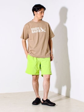 「Eddie Bauer（エディーバウアー）のアイテム」を使った、OKAさん（メンズ・175cm）の夏コーディネート