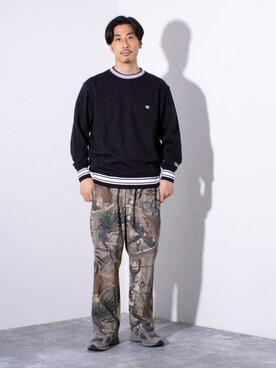 「Champion（チャンピオン）のアイテム（スウェット）」を使った、OKAさん（メンズ・175cm）の秋コーディネート