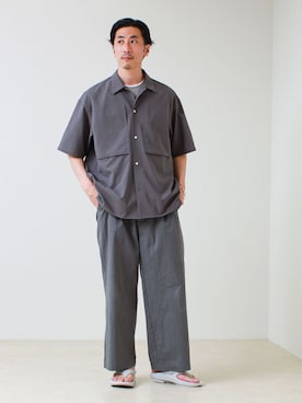 「GLOSTER（グロスター）のアイテム（トップス）」を使った、OKAさん（メンズ・175cm）の春コーディネート