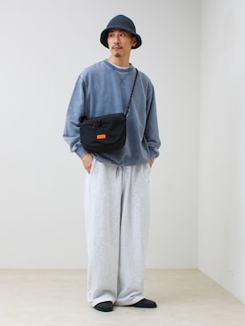 「halo commodity（ハロ　コモディティー）のアイテム（帽子）」を使った、OKAさん（メンズ・175cm）の春コーディネート