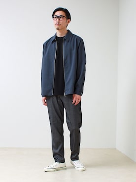 「GLOSTER（グロスター）のアイテム」を使った、OKAさん（メンズ・175cm）の春コーディネート