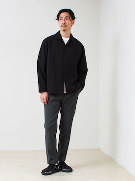 「GLOSTER（グロスター）のアイテム」を使った、OKAさん（メンズ・175cm）の春コーディネート