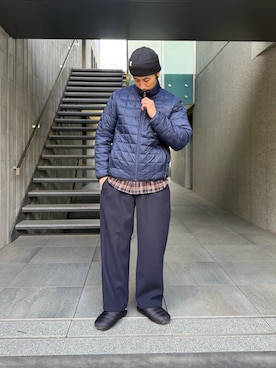 「SUBU（スブ）のアイテム」を使った、OKAさん（メンズ・175cm）の冬コーディネート