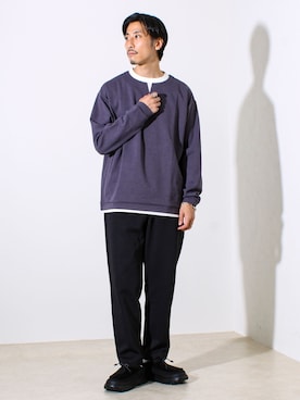 「アイテム（モカシン/デッキシューズ）」を使った、OKAさん（メンズ・175cm）の秋コーディネート