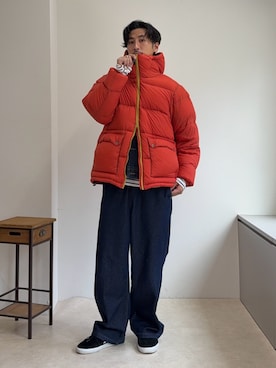 「アイテム（ダウンジャケット/コート）」を使った、OKAさん（メンズ・175cm）の夏コーディネート