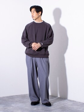 「GEVACO（ゲバコ）のアイテム（スラックス）」を使った、OKAさん（メンズ・175cm）の秋コーディネート