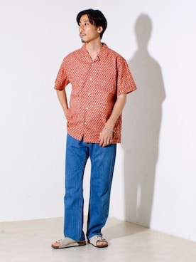 「FRUIT OF THE LOOM（フルーツオブザルーム）のアイテム」を使った、OKAさん（メンズ・175cm）の夏コーディネート