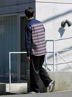 「GLOSTER（グロスター）のアイテム（パンツ）」を使った、OKAさん（メンズ・175cm）の春コーディネート