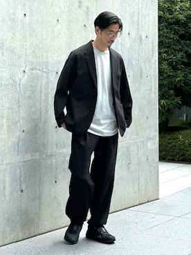 「アイテム（テーラードジャケット）」を使った、OKAさん（メンズ・175cm）の夏コーディネート