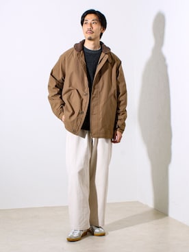 「GLOSTER（グロスター）のアイテム（ブルゾン）」を使った、OKAさん（メンズ・175cm）の秋コーディネート