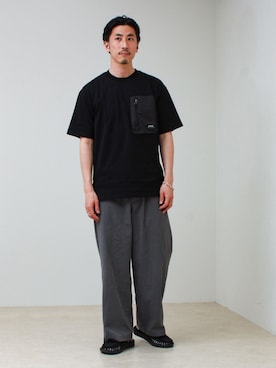 「GEVACO（ゲバコ）のアイテム」を使った、OKAさん（メンズ・175cm）の春コーディネート