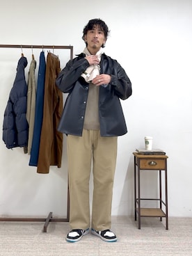 「アイテム（マフラー）」を使った、OKAさん（メンズ・175cm）の秋コーディネート