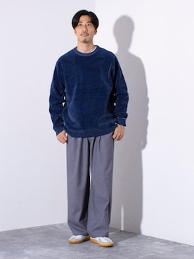 「GEVACO（ゲバコ）のアイテム（スラックス）」を使った、OKAさん（メンズ・175cm）の秋コーディネート