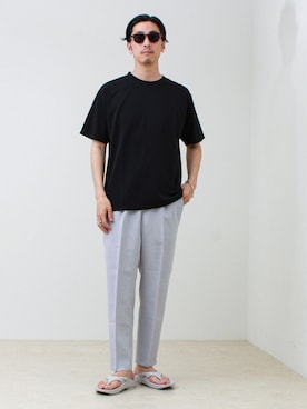 「GLOSTER（グロスター）のアイテム（パンツ）」を使った、OKAさん（メンズ・175cm）の春コーディネート