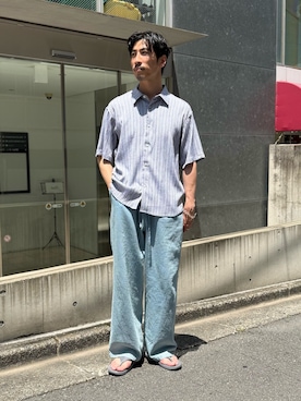 「GLOSTER（グロスター）のアイテム」を使った、OKAさん（メンズ・175cm）の春コーディネート