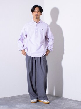 「GEVACO（ゲバコ）のアイテム（スラックス）」を使った、OKAさん（メンズ・175cm）の秋コーディネート