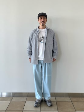 「halo commodity（ハロ　コモディティー）のアイテム（キャップ）」を使った、OKAさん（メンズ・175cm）の秋コーディネート