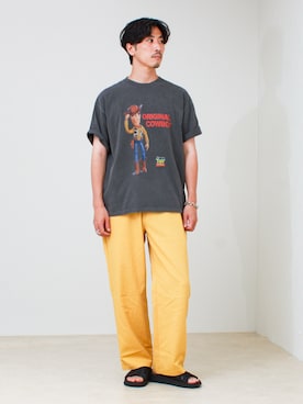 「GLOSTER（グロスター）のアイテム」を使った、OKAさん（メンズ・175cm）の夏コーディネート
