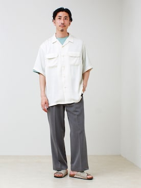 「PENDLETON（ペンドルトン）のアイテム」を使った、OKAさん（メンズ・175cm）の春コーディネート