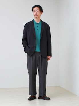 「GLOSTER（グロスター）のアイテム（ジャケット/アウター）」を使った、OKAさん（メンズ・175cm）の春コーディネート