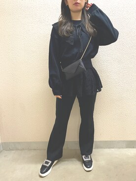 「マイベストコーデ2022」｜「アイテム（スリッポン）」を使った、emiri さん（レディース・160cm）の冬コーディネート
