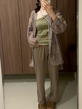 「BAYFLOW（ベイフロー）のアイテム（トップス）」を使った、fuwa⑅◡̈*さん（骨格ナチュラル・レディース・161cm）の夏コーディネート