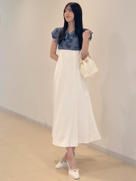 「MERCURYDUO（マーキュリーデュオ）のアイテム」を使った、AMIさん（レディース・158cm）の夏コーディネート