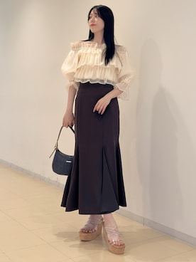 「MERCURYDUO（マーキュリーデュオ）のアイテム」を使った、AMIさん（レディース・158cm）の夏コーディネート