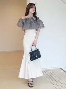 マーキュリードゥオ　MERCURYDUOチュールフリルトップス チュールフリルトップス｜マーキュリーデュオ（MERCURYDUO）公式通販