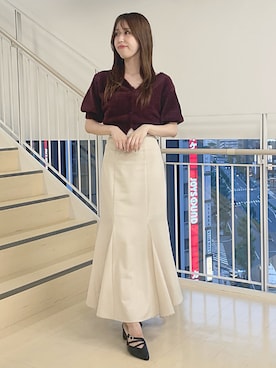 「MERCURYDUO（マーキュリーデュオ）のアイテム（シューズ）」を使った、AMIさん（レディース・158cm）の夏コーディネート