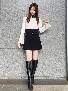 「MERCURYDUO（マーキュリーデュオ）のアイテム（アクセサリー）」を使った、AMIさん（レディース・158cm）の秋コーディネート