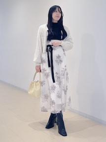 COMME des GARCONS フラワー ドッキング ロングワンピース フラワードッキングロングスリーブワンピース｜マーキュリーデュオ