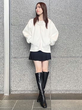 「MERCURYDUO（マーキュリーデュオ）のアイテム（Tシャツ/カットソー）」を使った、AMIさん（レディース・158cm）の秋コーディネート